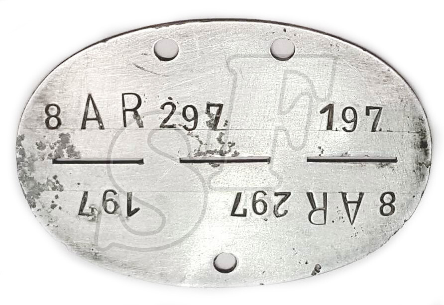 Dog tag 8 A R 297 / Stalingrad