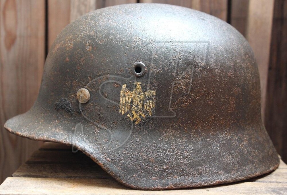 German helmet M40 from Stalingrad region