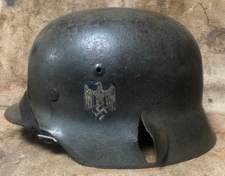 German helmet M35 / from Stalingrad