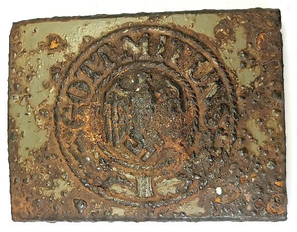 Iron Wehrmacht belt buckle “Gott mit Uns” / from Stalingrad