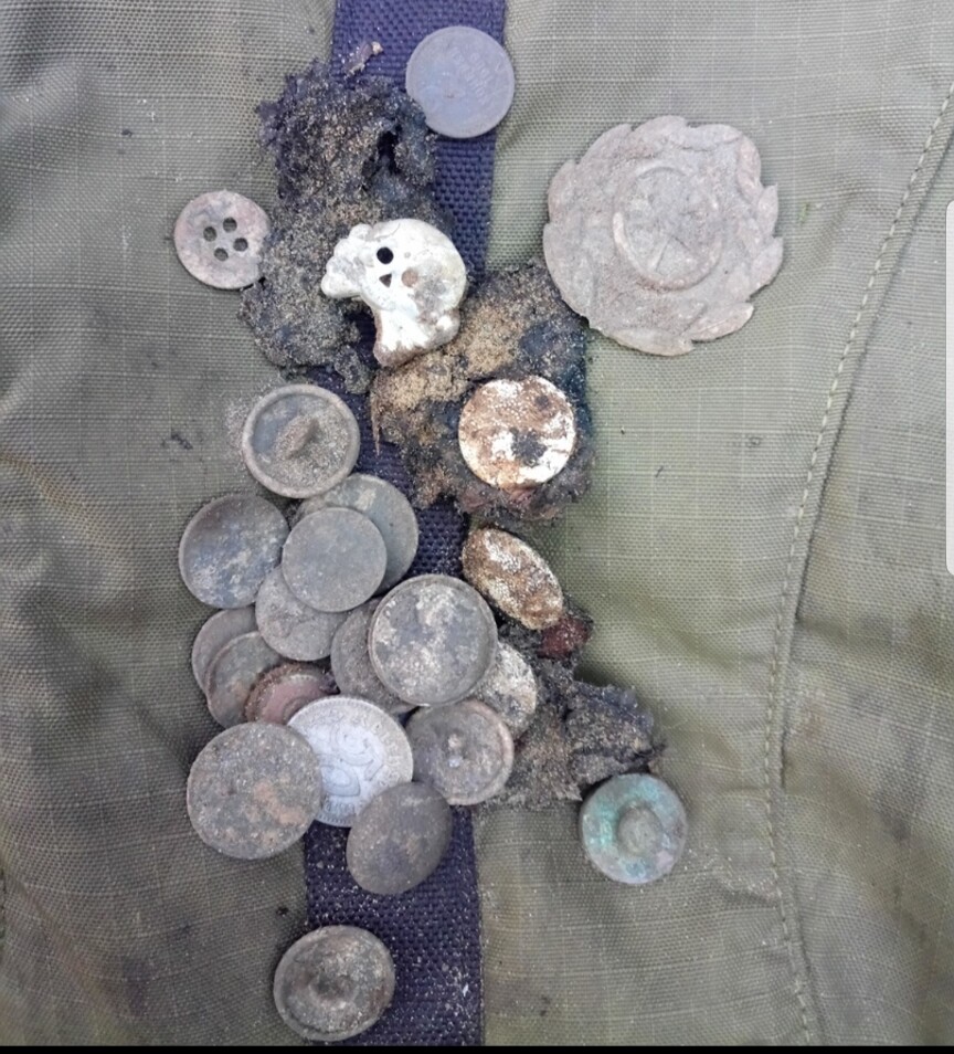Panzer collar tab skull and Driver Proficiency Badge