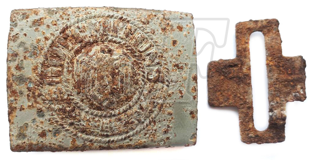 Iron Wehrmacht buckle “Gott mit Uns” / from Stalingrad