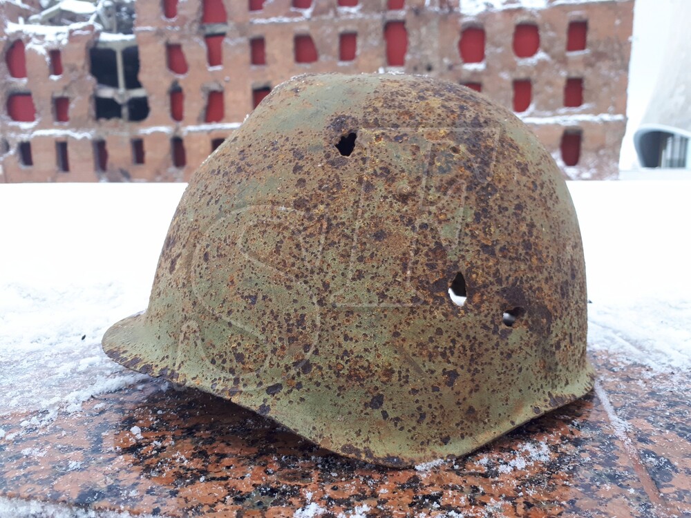 Soviet steel helmet SSH40 from Stalingrad