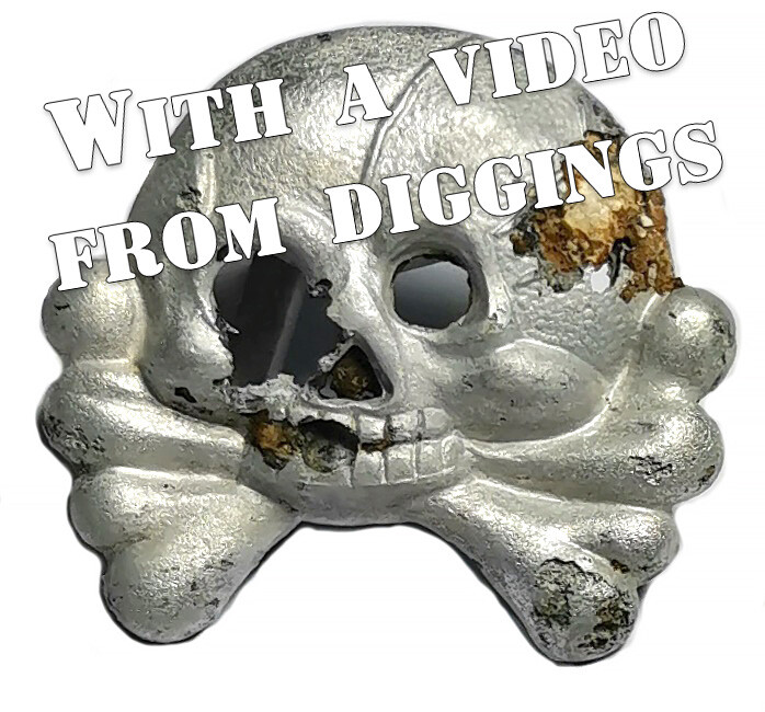 Panzer collar tab skull / from Koenigsberg
