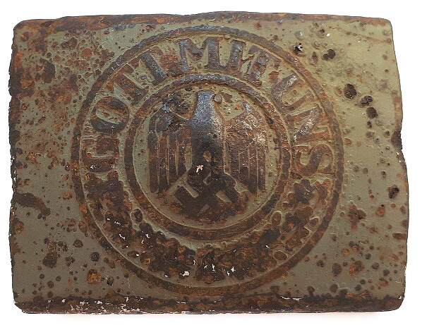 Iron Wehrmacht buckle “Gott mit Uns” / from Stalingrad