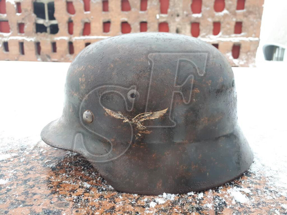 German steel helmet M35 “Luftwaffe” from village Ezhovka (Stalingrad region)
