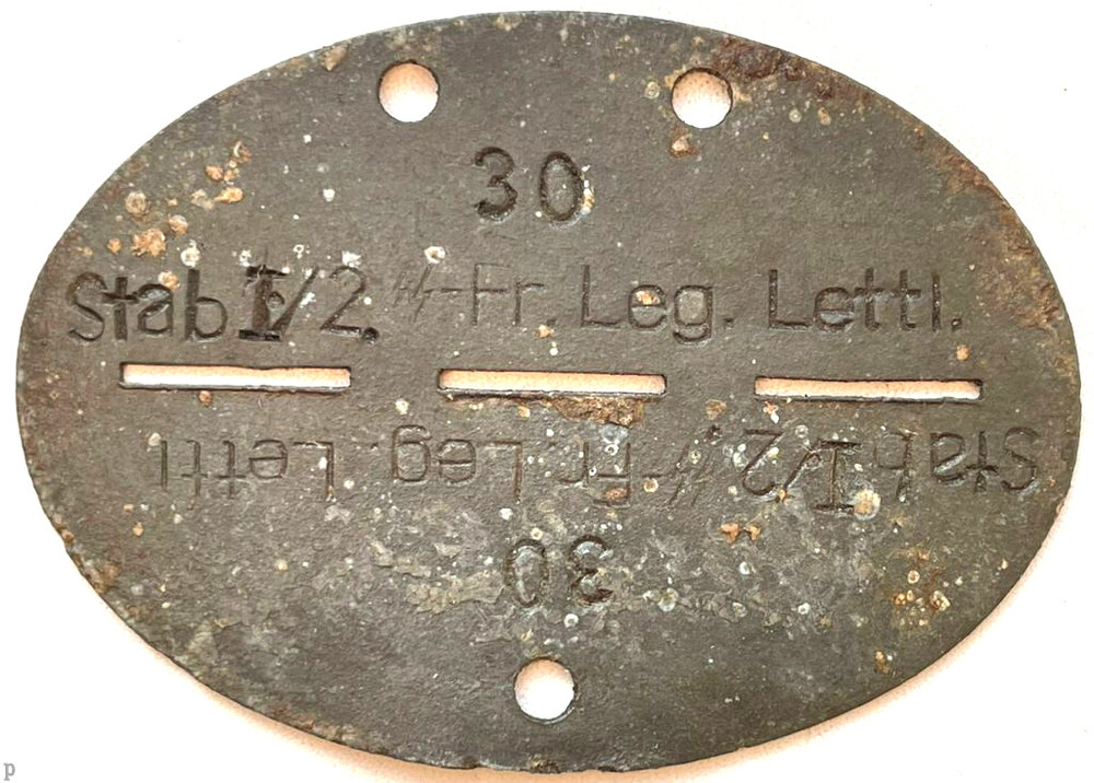 German dogtag Stab I / 2 SS-Fr.Leg.Lettl