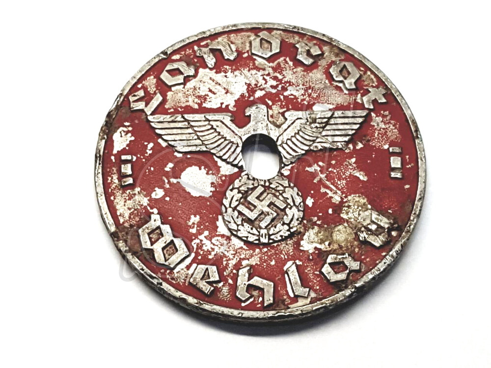 Nameplate from car engine 3 Reich
