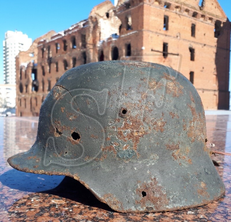 German helmet M35 from airfield Gumrak