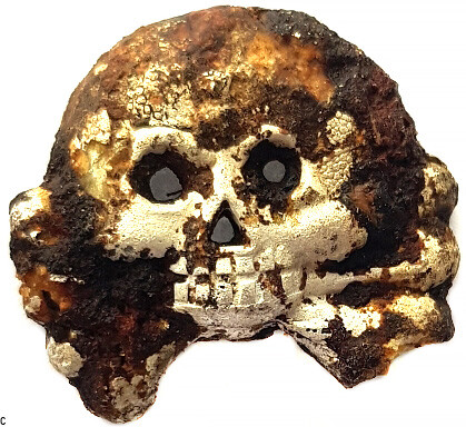 Panzer collar tab skull / from Königsberg