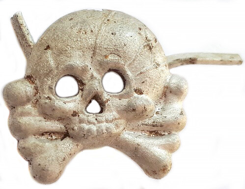Panzer collar tab skull / from Stalingrad