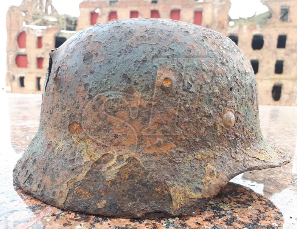 German helmet M35 from village of Rossoshka