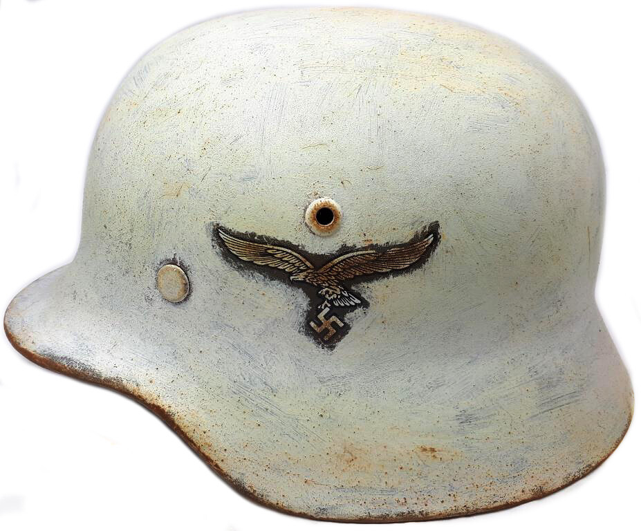 Winter camo Luftwaffe helmet M35 DD / Restoration