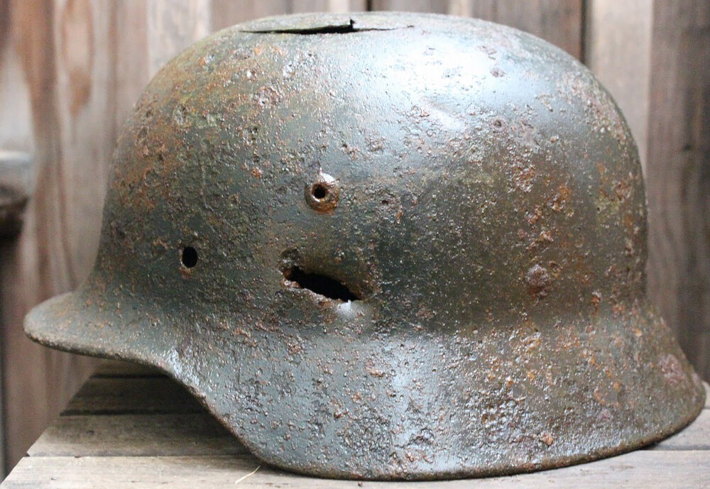 German helmet M35 / from Novgorod