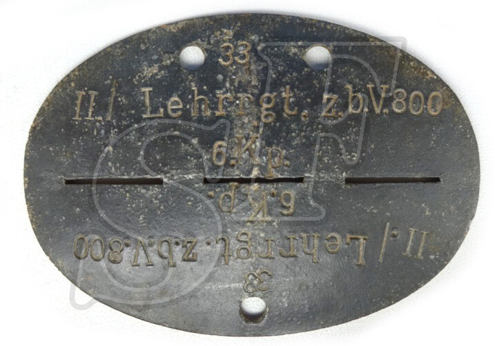 Dog tag II./ Lehrrgt.z.b.V.800 / Stalingrad