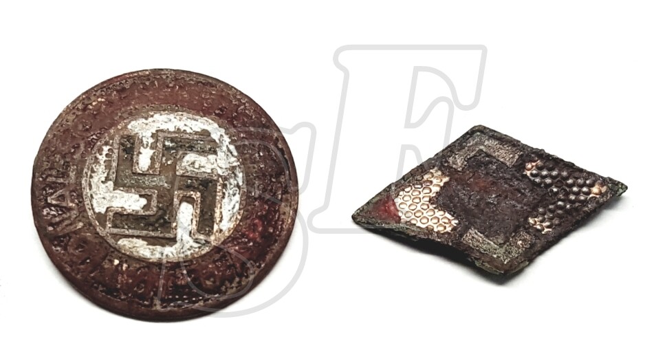 Badge Hitlerjugend + Party Badge NSDAP