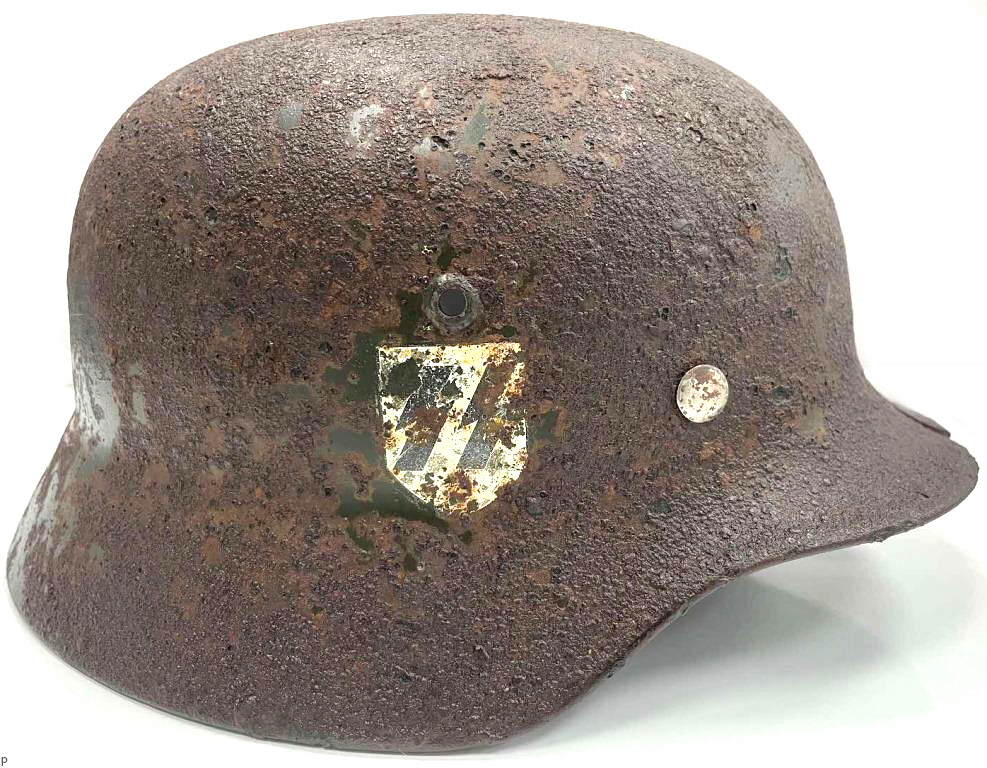 Waffen SS helmet M35 DD / from Karelia