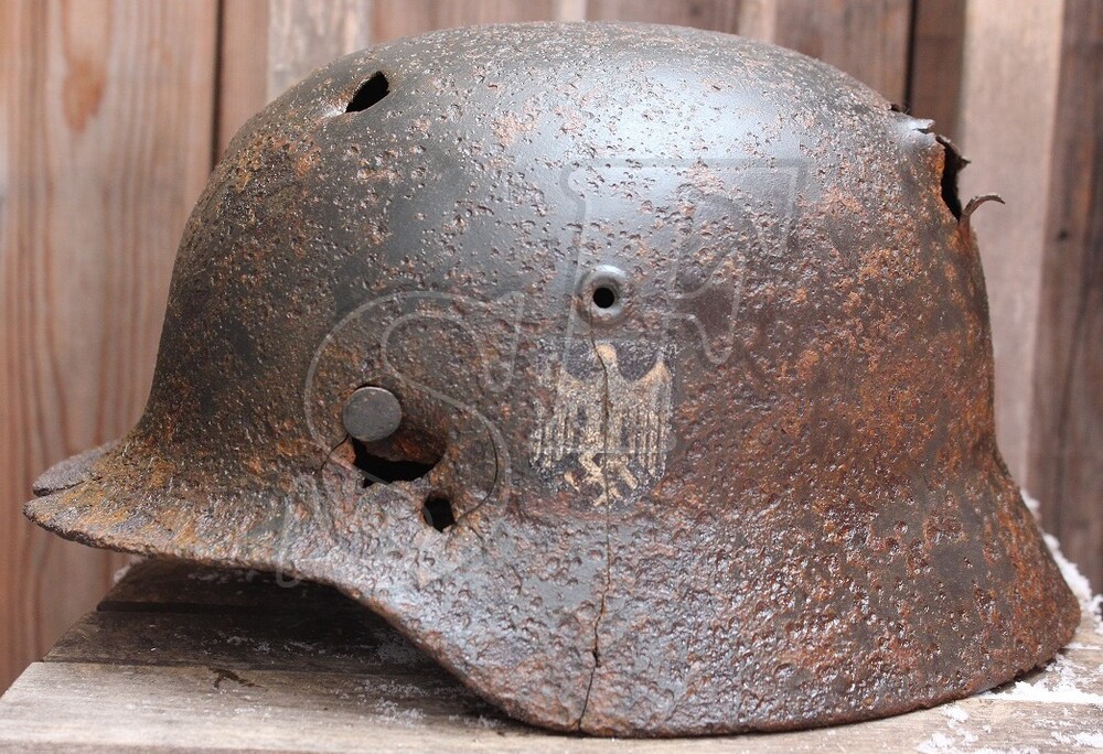 German steel helmet M40 from village Orlovka