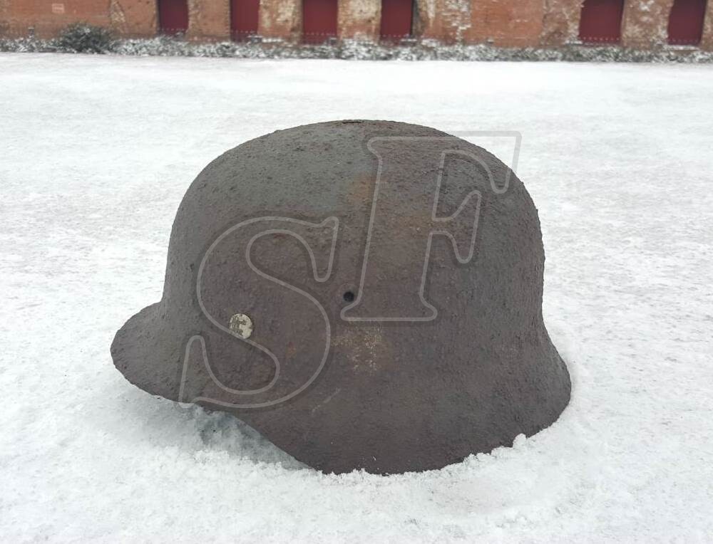 German steel helmet M40 from village of Orlovka