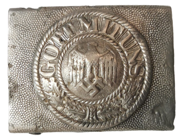 Ceremonial Wehrmacht belt buckle "Gott mit Uns" / from Stalingrad