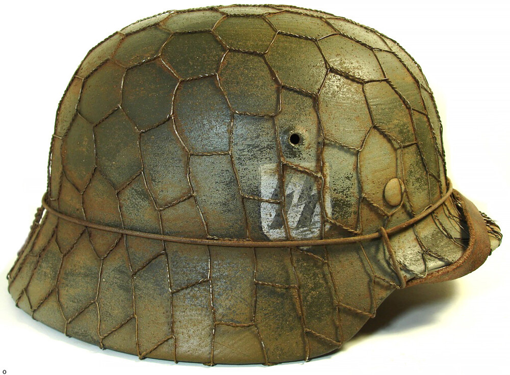 Restored German helmet M35 DD, Waffen SS