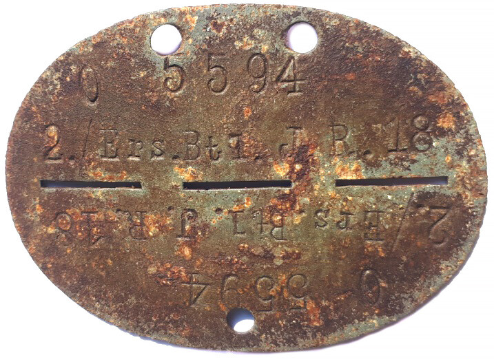 German Dogtag 2./Ers.Btl.J.R.18 / from Belarus