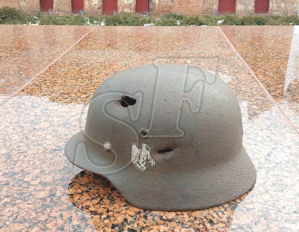 German steel helmet M40 from Stalingrad