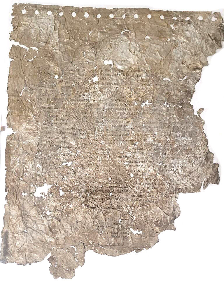 German HQ Document / from Stalingrad