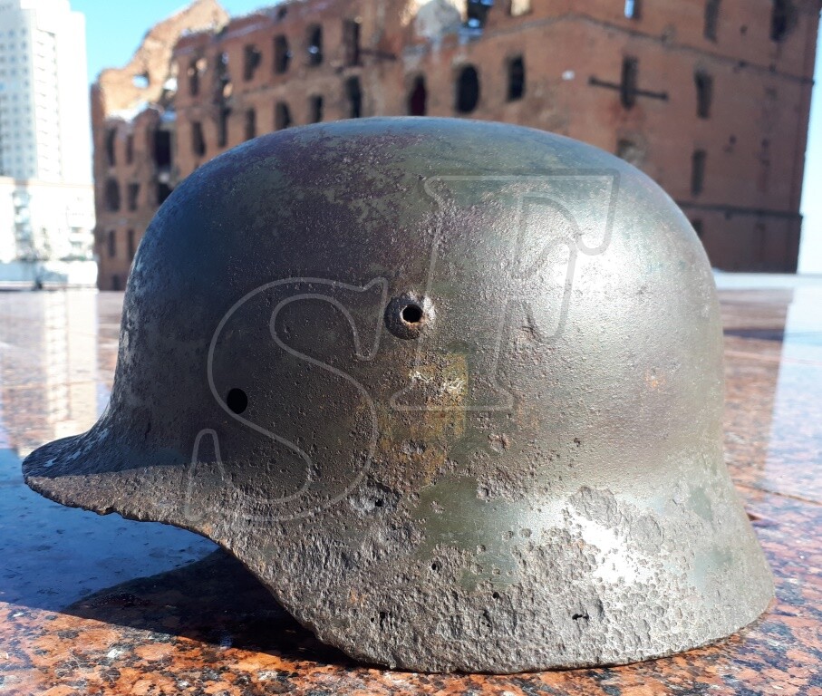 German steel helmet M35 from airfield Pitomnik