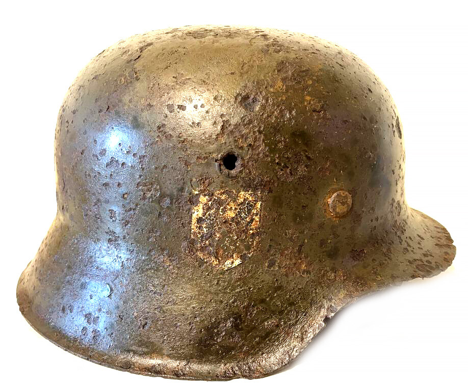 Waffen SS helmet M42 / from Veliky Novgorod