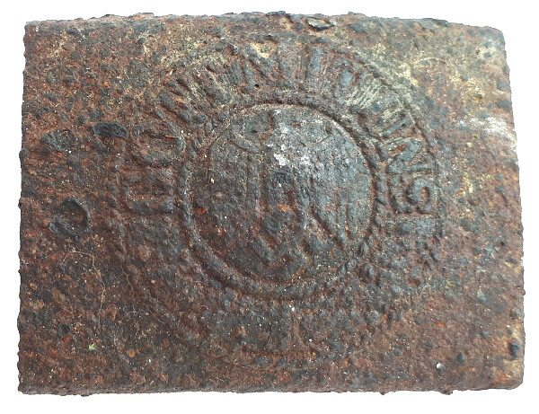 Iron Wehrmacht buckle “Gott mit Uns” / from Stalingrad