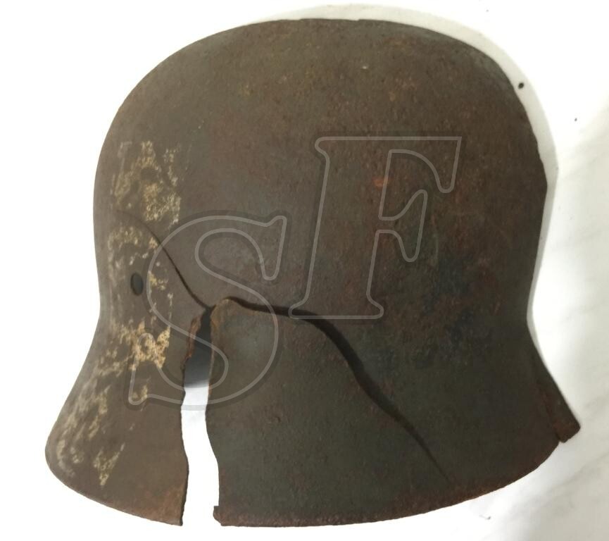 The remains of steel helmet from Kolpino