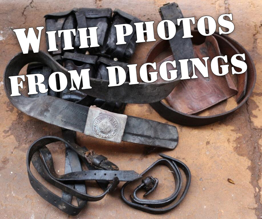 Weimar Belt with buckle + another leather items / from Novgorod