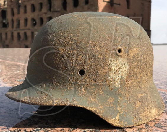 German helmet M40 / from Stalingrad