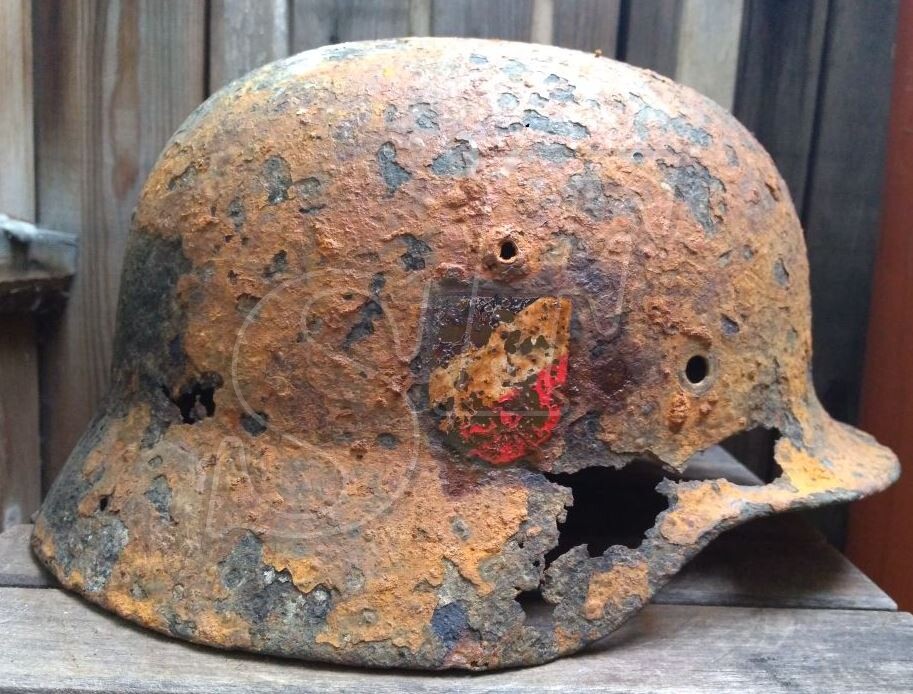 German helmet М35 from Crimea