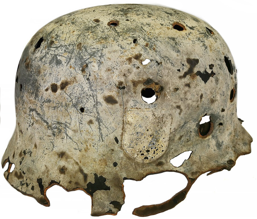 Winter camo Waffen SS helmet