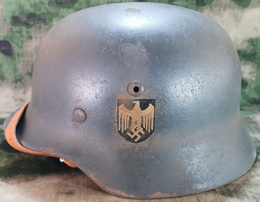Restored German helmet M35, Wehrmacht