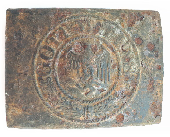 Iron Wehrmacht buckle “Gott mit Uns” / from Stalingrad