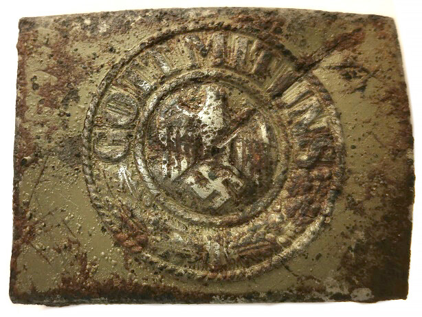 Iron Wehrmacht belt buckle “Gott mit Uns” / from Stalingrad