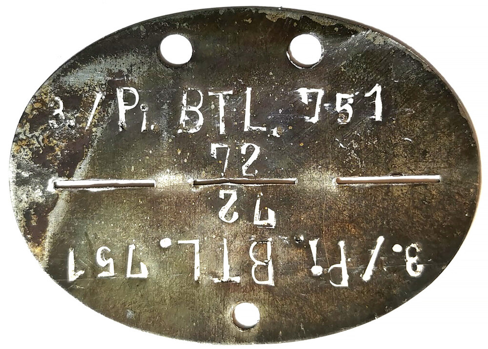 German dogtag 3.Pi.Btl.751 / from Bobruysk