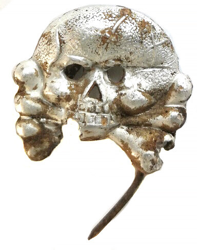 Panzer collar tab skull / from Leningrad