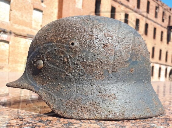 German helmet М35 from village Peskovatka