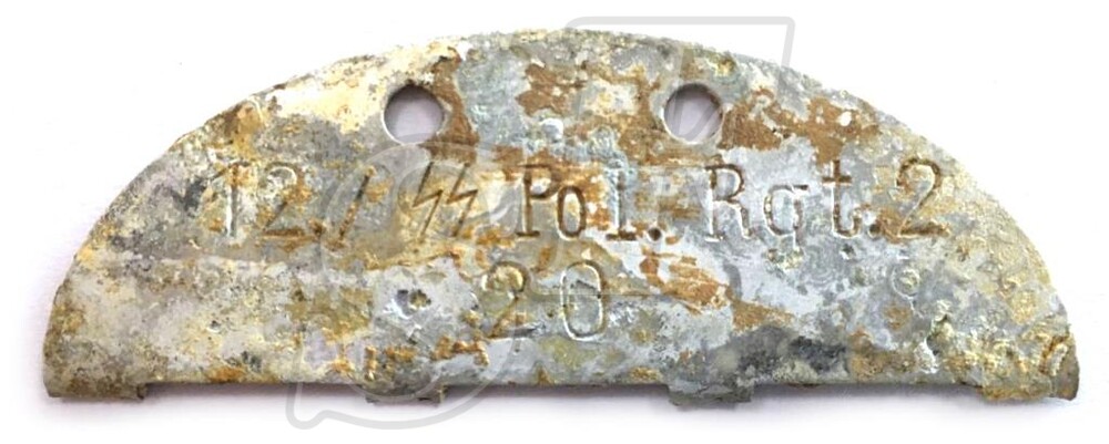 Half of dogtag SS from Luga (Leningrad region)