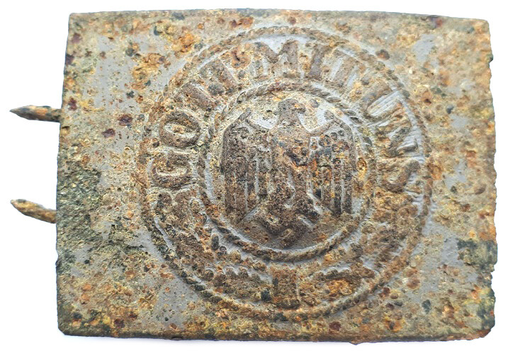 Iron Wehrmacht buckle “Gott mit Uns” / from Stalingrad