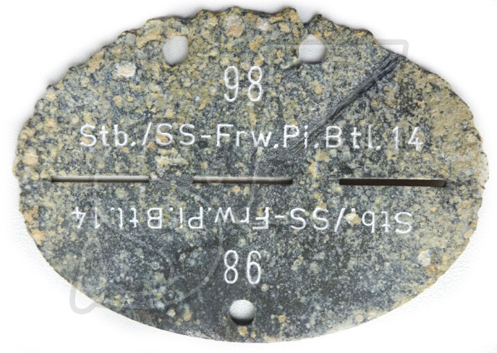 Dog tag Stb./SS-Frw.Pi.Btl 14