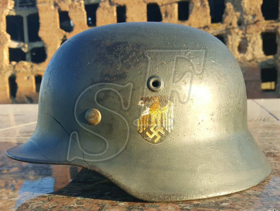 German helmet M40, Wehrmacht / from Stalingrad