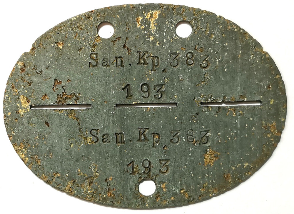 German dogtag San.Kp.383 / from Bobruysk