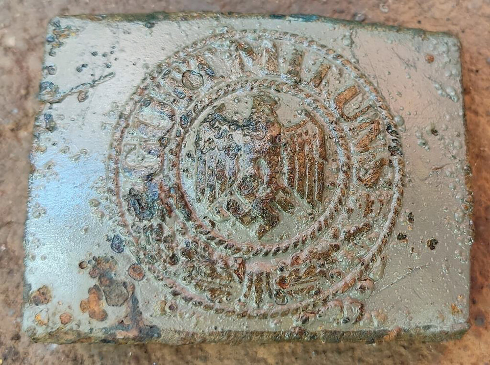 Iron Wehrmacht belt buckle “Gott mit Uns” / from Stalingrad