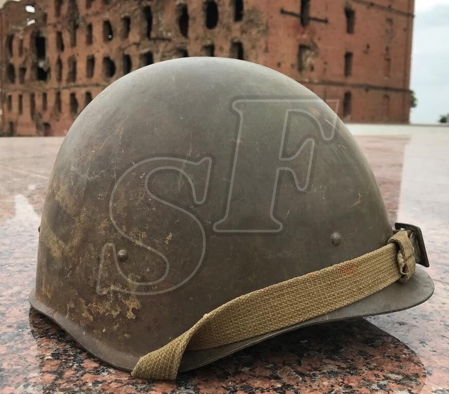 Soviet helmet SSh-40 from Krasny Oktyabr (Stalingrad steel plant)