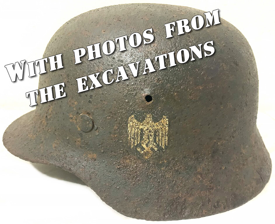 Wehrmacht helmet M40 / from Stalingrad